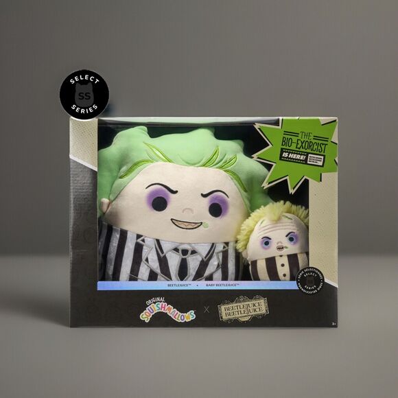 Squishmallows Other - 🔥Squishmallows Beetlejuice 10” & 4” Baby Beetlejuice Plush Select Series Set 2